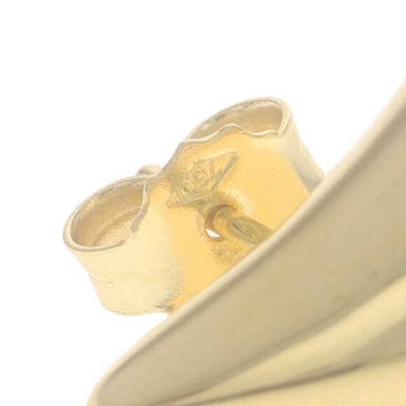 Yellow Gold Large Teardrop Stud Earrings - 18k Pierced - Picture 6 of 6